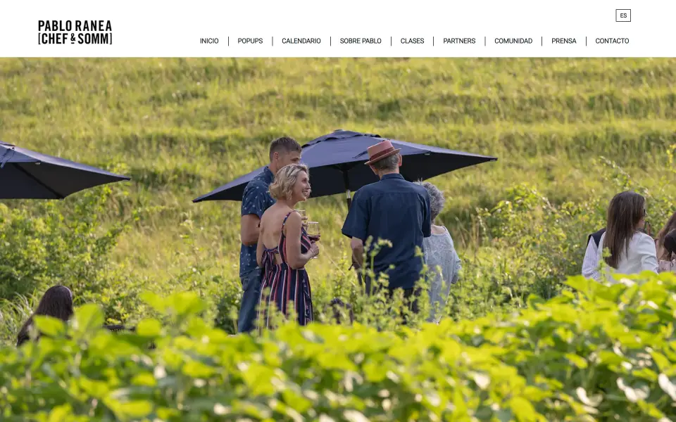 Captura de la interfaz de Pablo Ranea, en pabloranea.com/es